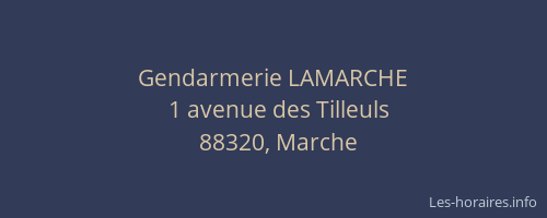 Gendarmerie LAMARCHE