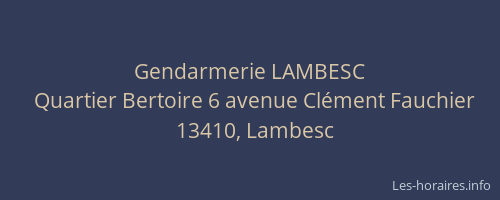 Gendarmerie LAMBESC