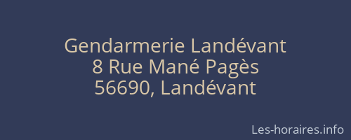 Gendarmerie Landévant