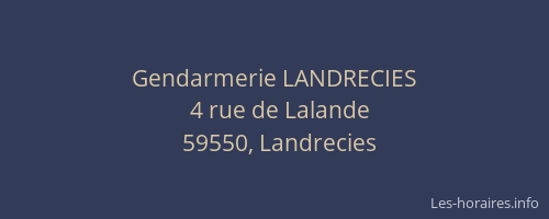 Gendarmerie LANDRECIES