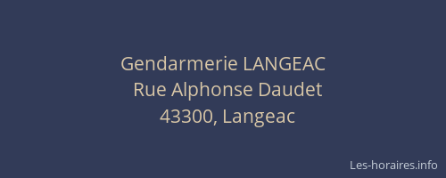 Gendarmerie LANGEAC