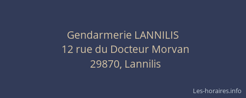 Gendarmerie LANNILIS