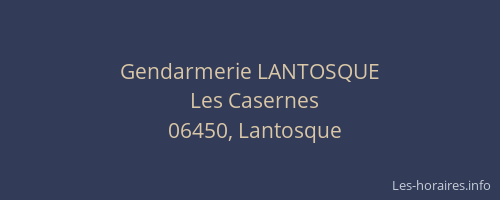 Gendarmerie LANTOSQUE