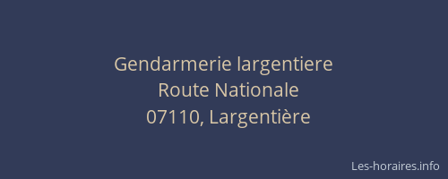 Gendarmerie largentiere