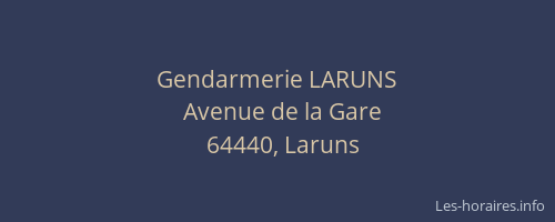 Gendarmerie LARUNS
