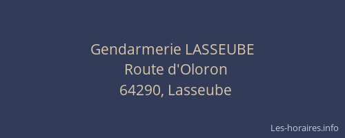 Gendarmerie LASSEUBE