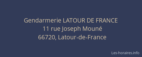 Gendarmerie LATOUR DE FRANCE