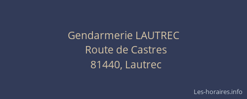 Gendarmerie LAUTREC