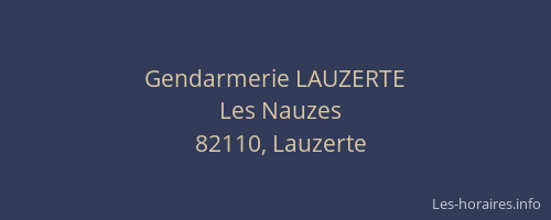 Gendarmerie LAUZERTE