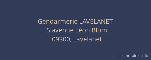 Gendarmerie LAVELANET