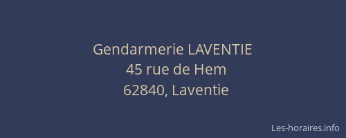 Gendarmerie LAVENTIE