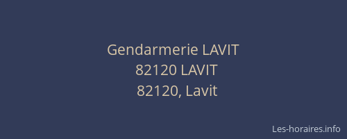 Gendarmerie LAVIT