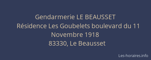 Gendarmerie LE BEAUSSET