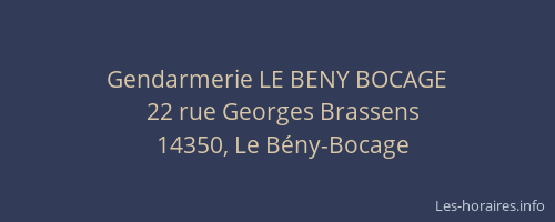 Gendarmerie LE BENY BOCAGE