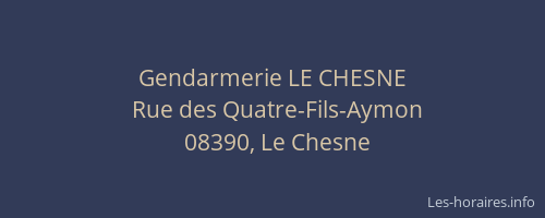 Gendarmerie LE CHESNE