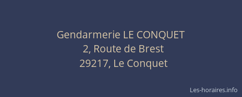 Gendarmerie LE CONQUET