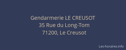 Gendarmerie LE CREUSOT
