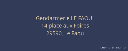 Gendarmerie LE FAOU