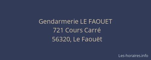 Gendarmerie LE FAOUET