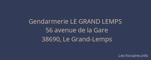 Gendarmerie LE GRAND LEMPS