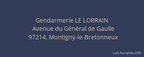 Gendarmerie LE LORRAIN