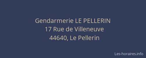 Gendarmerie LE PELLERIN