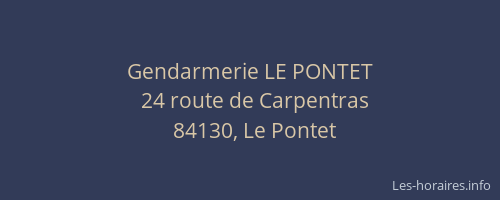 Gendarmerie LE PONTET