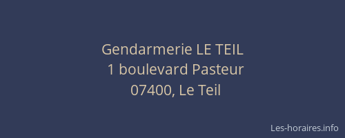 Gendarmerie LE TEIL