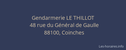 Gendarmerie LE THILLOT