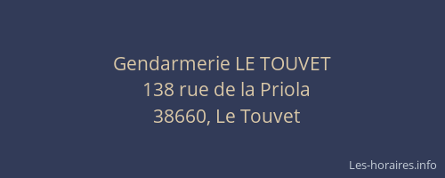 Gendarmerie LE TOUVET