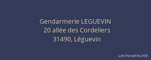 Gendarmerie LEGUEVIN
