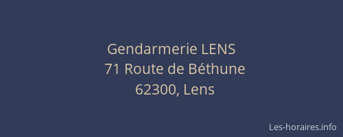 Gendarmerie LENS