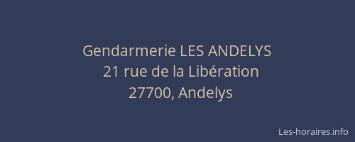 Gendarmerie LES ANDELYS