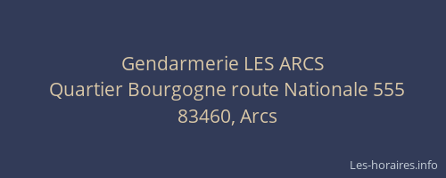 Gendarmerie LES ARCS