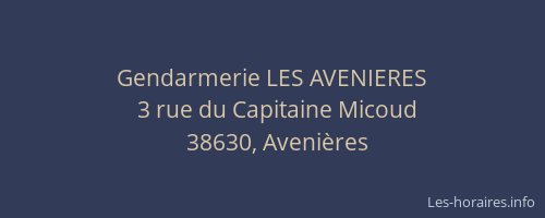 Gendarmerie LES AVENIERES