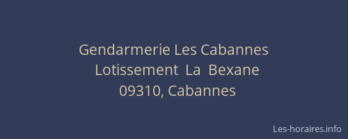 Gendarmerie Les Cabannes