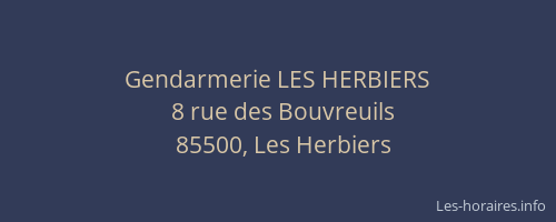 Gendarmerie LES HERBIERS