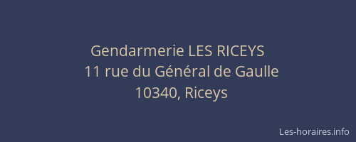 Gendarmerie LES RICEYS