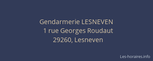 Gendarmerie LESNEVEN