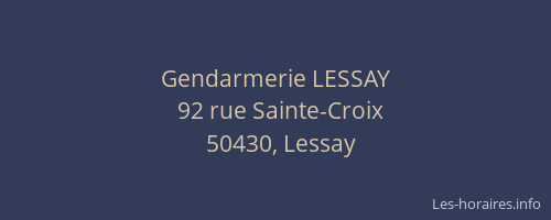 Gendarmerie LESSAY