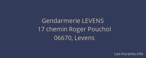 Gendarmerie LEVENS