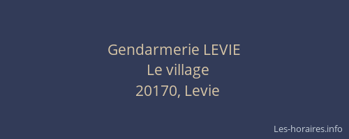 Gendarmerie LEVIE