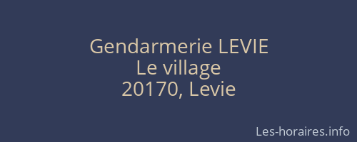 Gendarmerie LEVIE