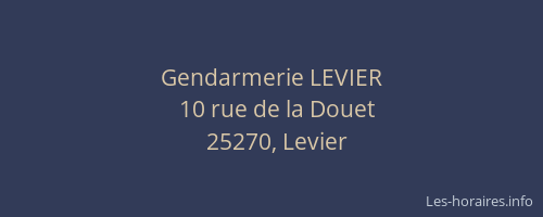 Gendarmerie LEVIER