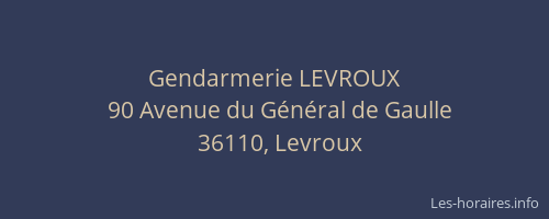 Gendarmerie LEVROUX