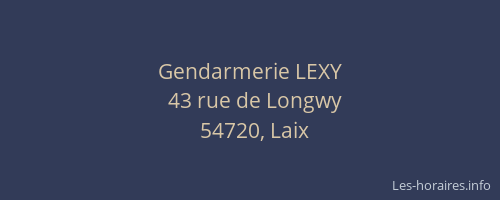 Gendarmerie LEXY