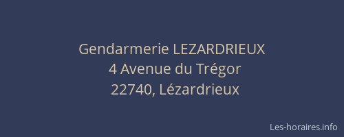 Gendarmerie LEZARDRIEUX