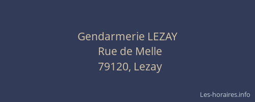 Gendarmerie LEZAY