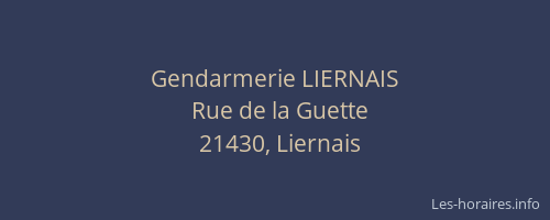 Gendarmerie LIERNAIS