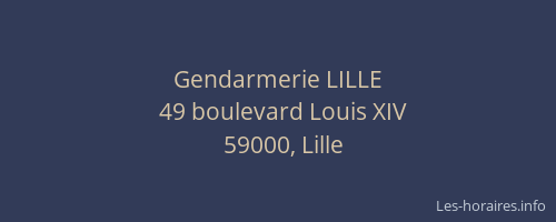 Gendarmerie LILLE
